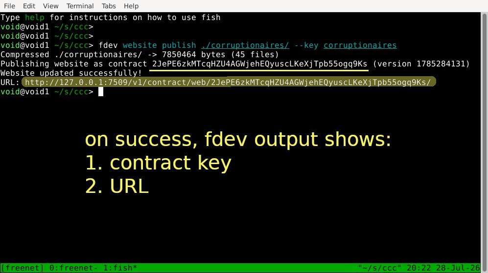 using fdev to publish your website