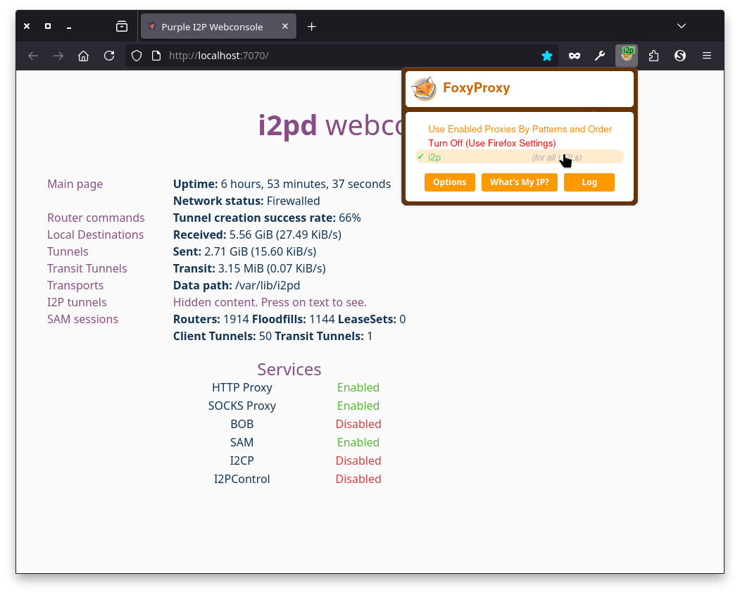 foxyproxy browser extension