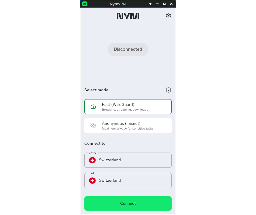NYM client for linux